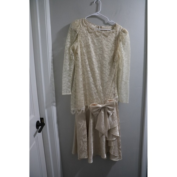 Vintage After Dark Lace Party Dress Size 10 Wedding Guest Formal - Picture 1 of 8